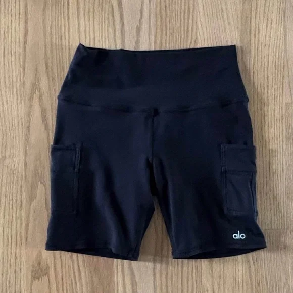 Alo Women's High Waist Cargo Shorts - Performance Workout & Casual Wear